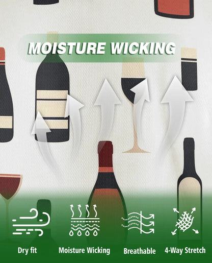 Wine Bottle Pattern Polo Shirt | Azhobbyshop