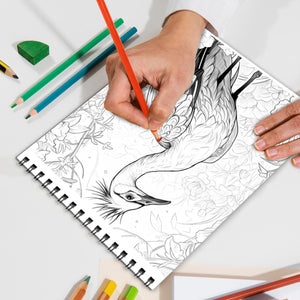 Exotic Birds Spiral Bound Coloring Book, Vibrant Exotic Birds for a Colorful and Tranquil Art Experience, Perfect for Bird Lovers and Nature Enthusiasts