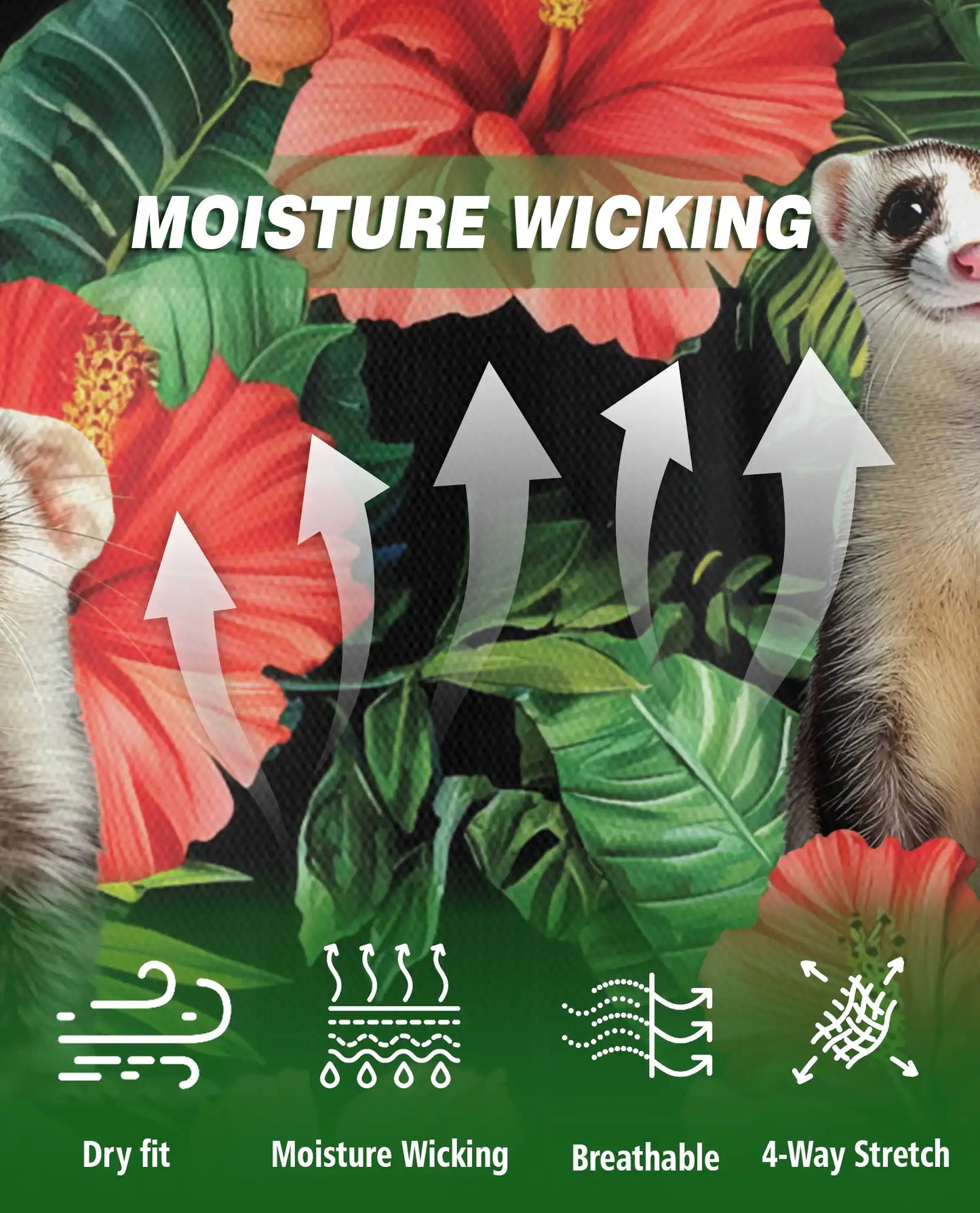 Ferrets Tropical Floral Polo Shirt | Azhobbyshop