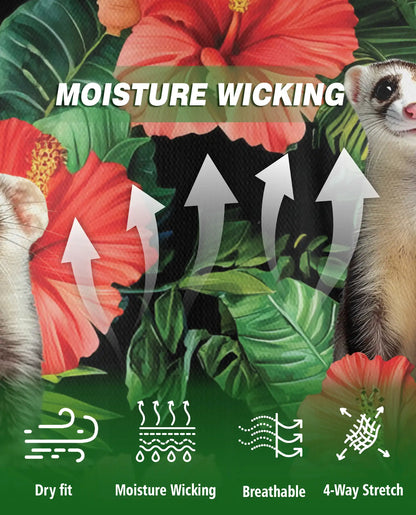 Ferrets Tropical Floral Polo Shirt | Azhobbyshop