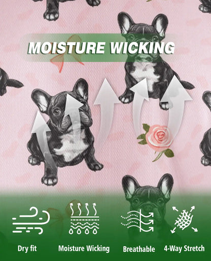 French Bulldog Floral Pattern Polo Shirt | Azhobbyshop