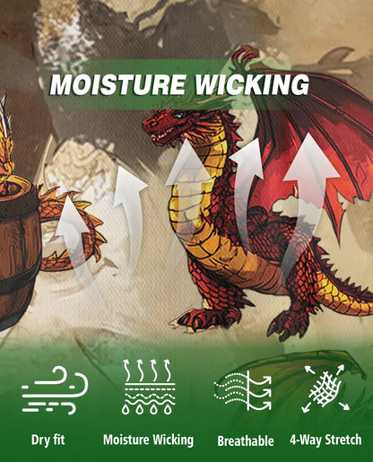 Dragon Beer Polo Shirt – Fantasy Dragon Drinking Beer 3D Graphic | Azhobbyshop