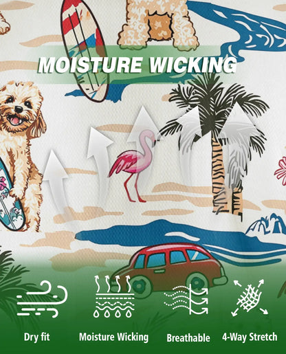 Goldendoodle Beach Polo Shirt – Summer Dog Hawaiian Style | Azhobbyshop