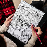 Day Of Dead Spiral Bound Coloring Book, Celebrate the Joyful Remembrance with 30 Mesmerizing Sugar Skulls Coloring Pages for Day of the Dead Art Fans to Explore the Intricate Patterns and Symbolism of Sugar Skulls