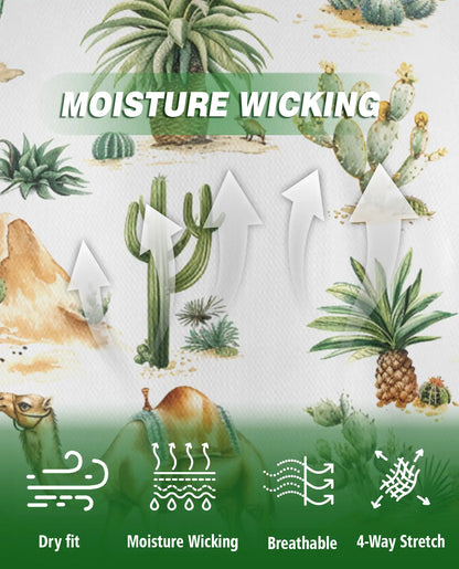 Camel Desert 3D Polo Shirt for Men – Cactus Western Summer Style | Azhobbyshop