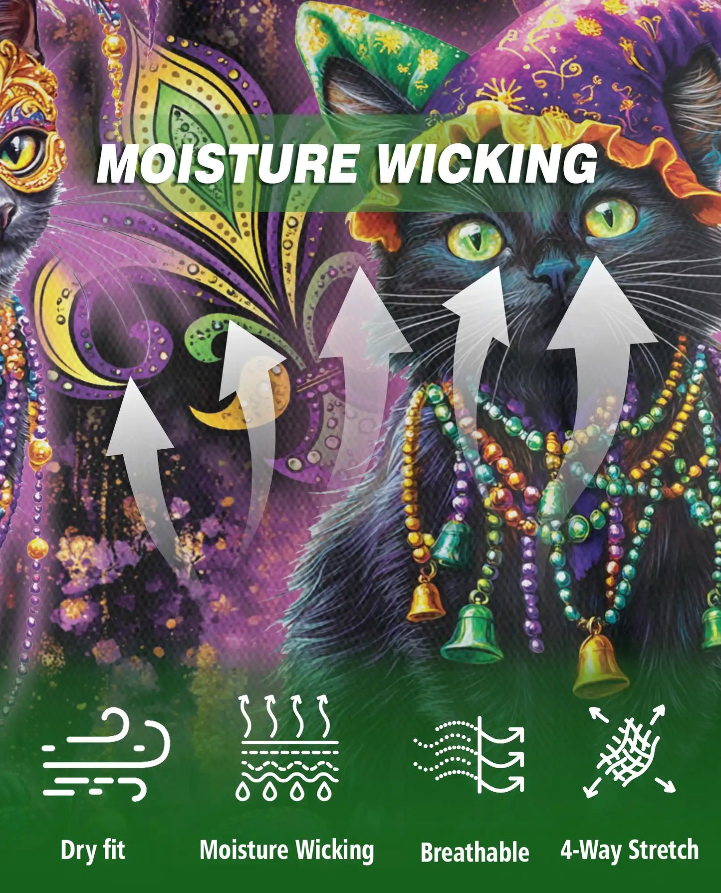 Mardi Gras Black Cat Hawaiian Polo Shirt – Carnival Mask Cat Shirt | Azhobbyshop