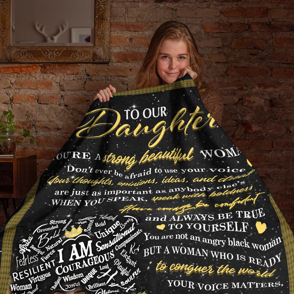 Personalized Daughter Sunflower Blanket – To Our Daughter Throw