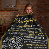 Personalized Daughter Sunflower Blanket – To Our Daughter Throw