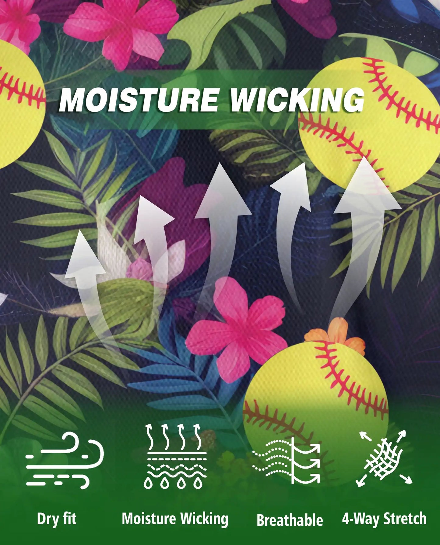 Softball Polo Shirt – Tropical Hibiscus Floral Sports Style | Azhobbyshop