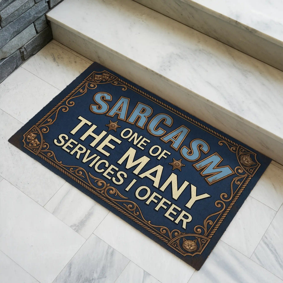 Funny Sarcasm Doormat – Vintage Snarky Welcome Mat