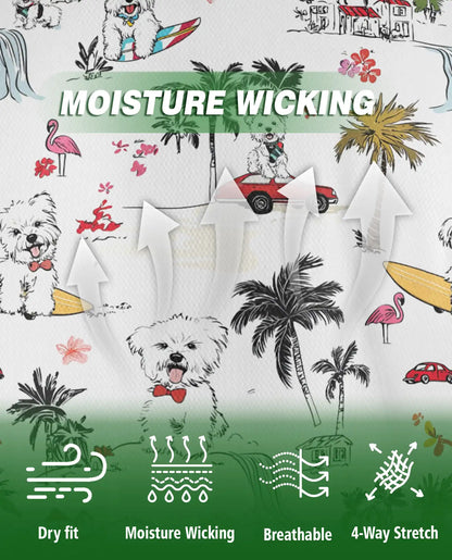 Westie Tropical Beach Polo Shirt | Azhobbyshop