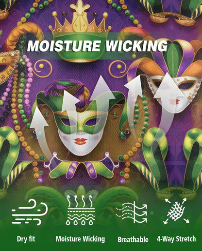 Mardi Gras Mask Purple Green Gold Polo Shirt | Azhobbyshop
