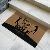 Personalized Golf Couple Doormat – Custom Names Anniversary Mat