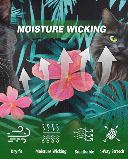 Black Cat Tropical Polo Shirt | Azhobbyshop