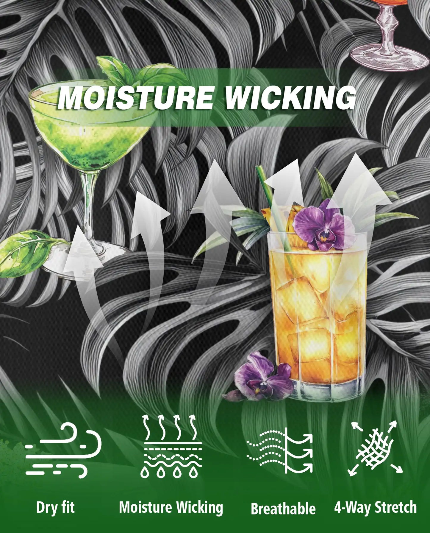 Cocktail Hawaiian 3D Polo Shirt for Men – Tropical Drink Party Style | Azhobbyshop