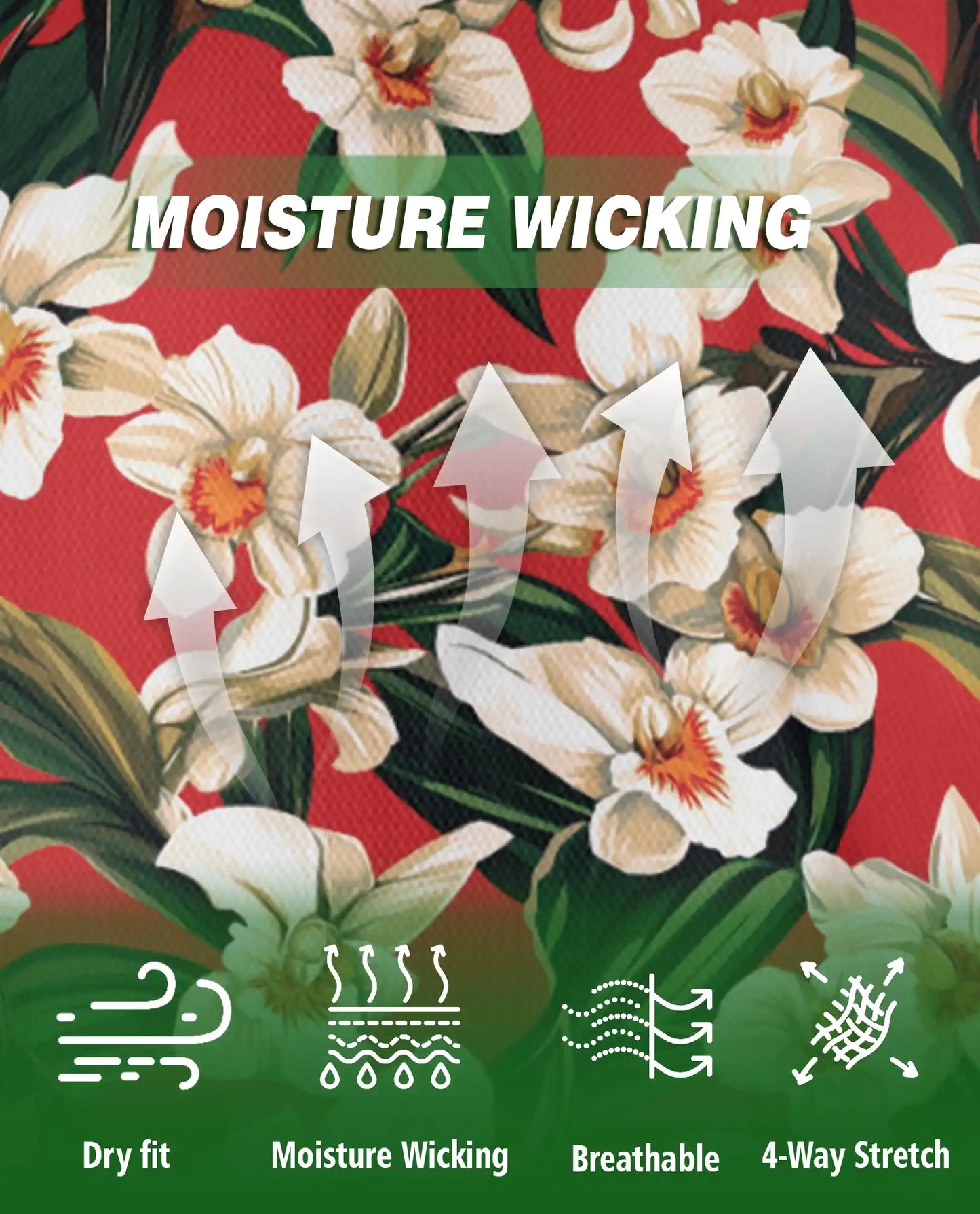 Orchid Ginger 3D Polo Shirt for Men – Tropical Floral Red Print | Azhobbyshop