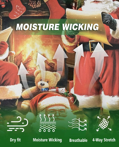 Santa Claus Christmas 3D Polo Shirt for Men – Festive Holiday Gift Style | Azhobbyshop