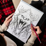 Creepy Creature Spiral Bound Coloring Book, Unveil 30 Intricate Coloring Pages, Filled with Creepy Creatures and Gothic Elements, for a Hauntingly Beautiful Coloring Experienc