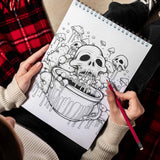 Creepy Food Spiral Bound Coloring Book, Explore 30 Intriguing Coloring Pages of Creepy Food, Combining Sinister Imagery with Culinary Curiosities