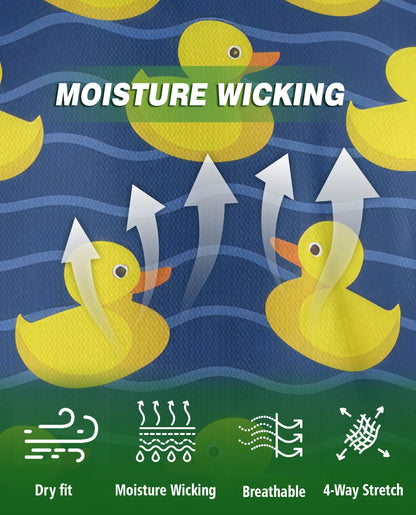 Duck Pattern Polo Shirt Funny Yellow Duck Print | Azhobbyshop