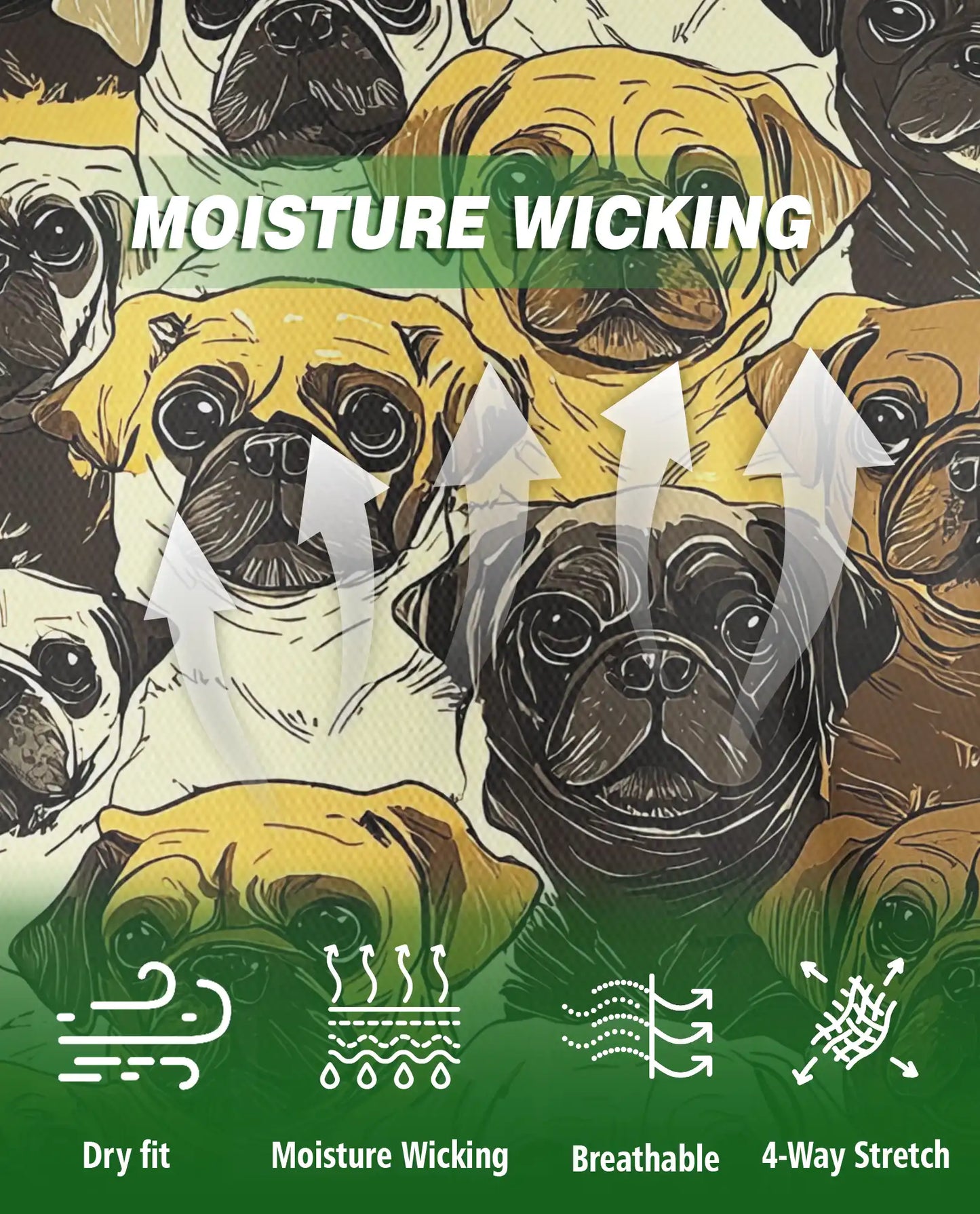 Pug Dog Pattern Polo Shirt for Pug Lovers | Azhobbyshop