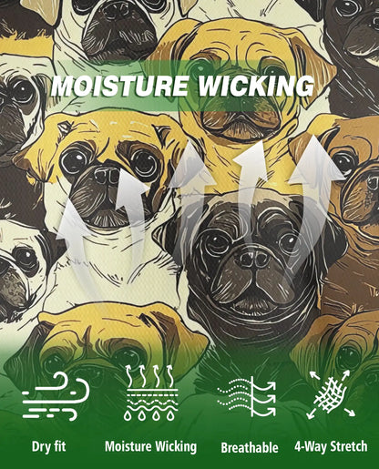 Pug Dog Pattern Polo Shirt for Pug Lovers | Azhobbyshop