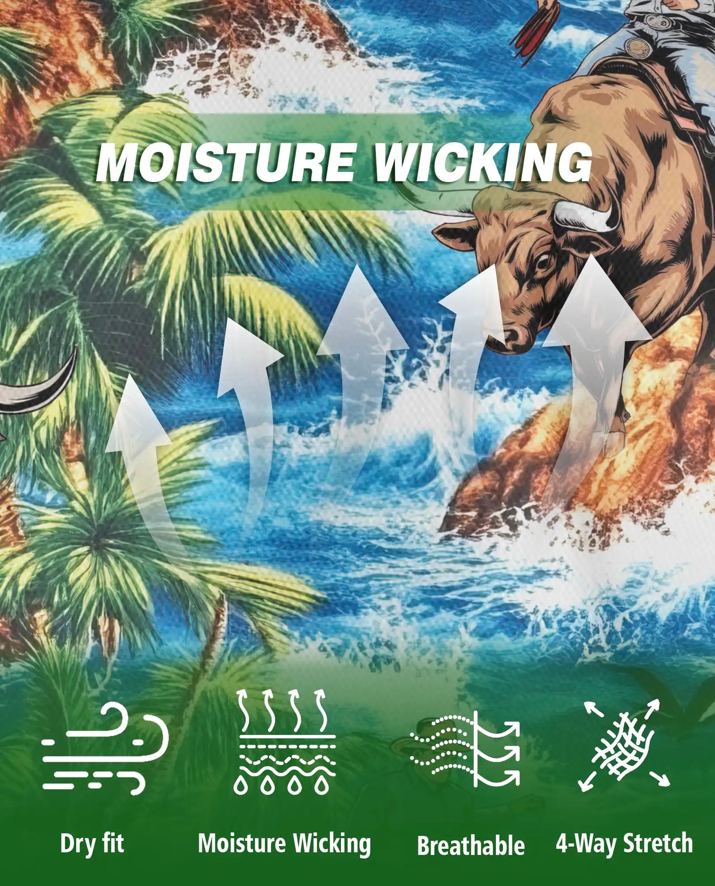 Bull Riding On Beach Polo Shirt | Azhobbyshop