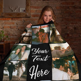 Custom Photo Blanket –  Personalized 1st Anniversary Birthday Gifts For Wife Her Him Couple Gifts