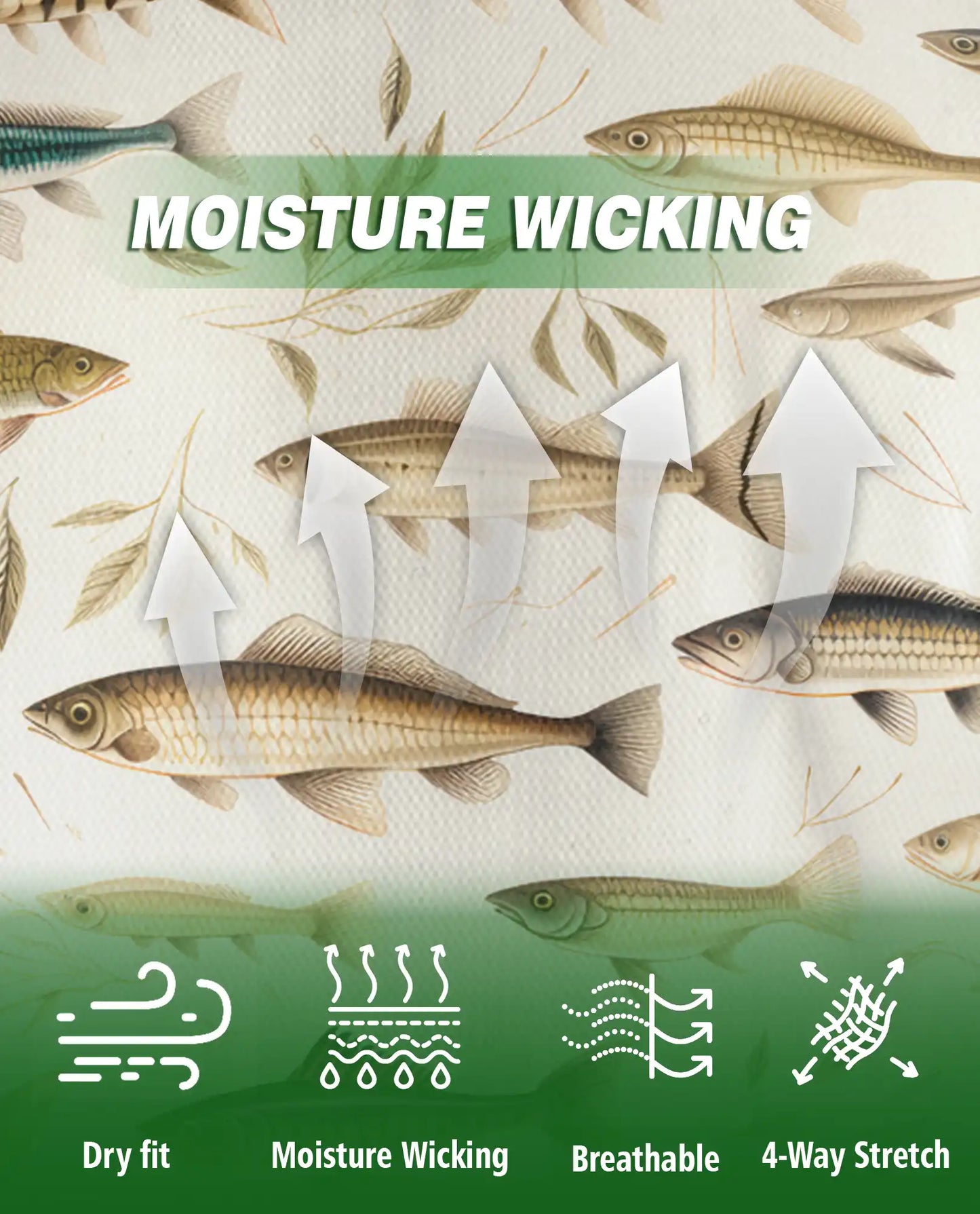 Vintage Fish Pattern 3D Polo Shirt for Men – Classic Fishing Style | Azhobbyshop