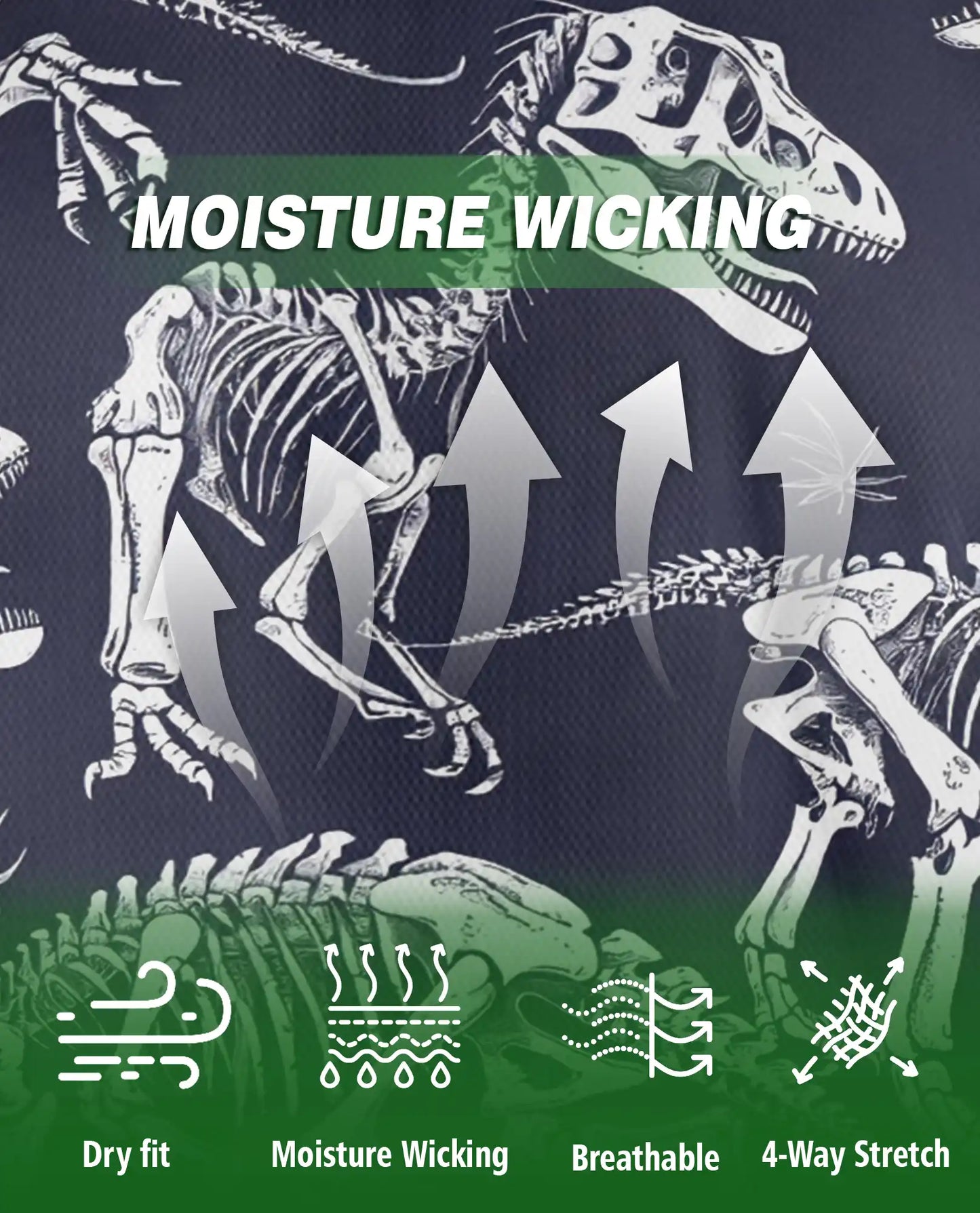 Dinosaur Skeleton 3D Polo Shirt for Men – Prehistoric Fossil Style | Azhobbyshop