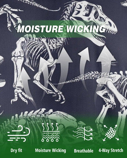 Dinosaur Skeleton 3D Polo Shirt for Men – Prehistoric Fossil Style | Azhobbyshop