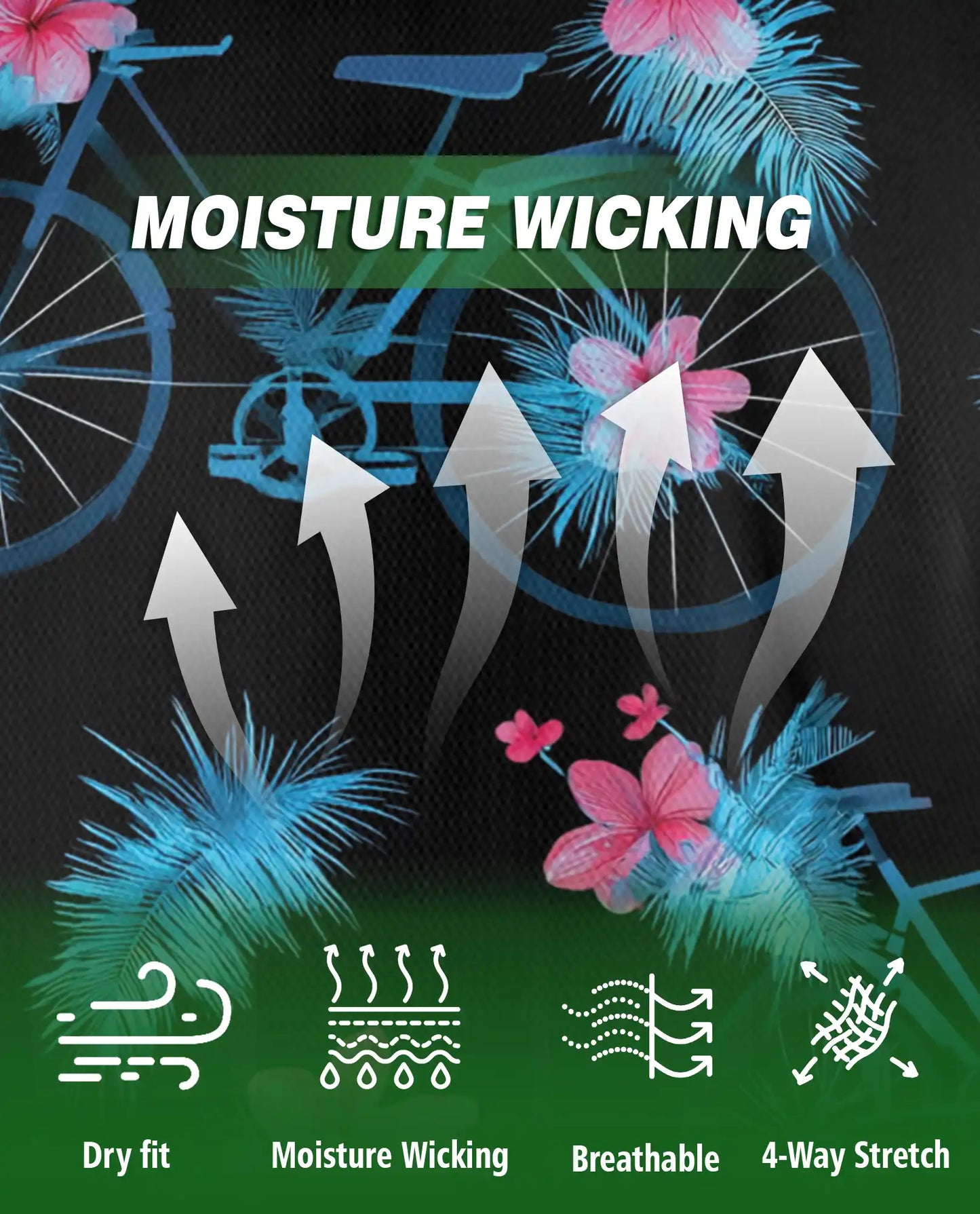 Bicycle Hawaiian 3D Polo Shirt for Men – Tropical Floral Cycling Style | Azhobbyshop