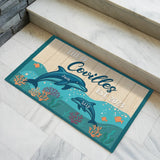 Personalized Dolphin Family Doormat – Custom Names Ocean Mat