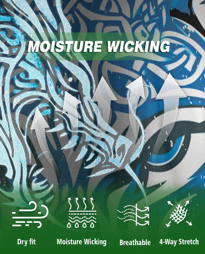 Wolf Tribal Polo Shirt- Celtic Wolf Viking Style | Azhobbyshop