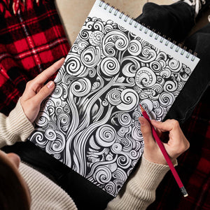 Abstract Trees Spiral Bound Coloring Book, Capture the Essence of Abstract Artistry with 30 Striking Coloring Pages for Coloring Aficionados to Bring Out the Creativity, Emotion, and Individuality of Abstract Trees