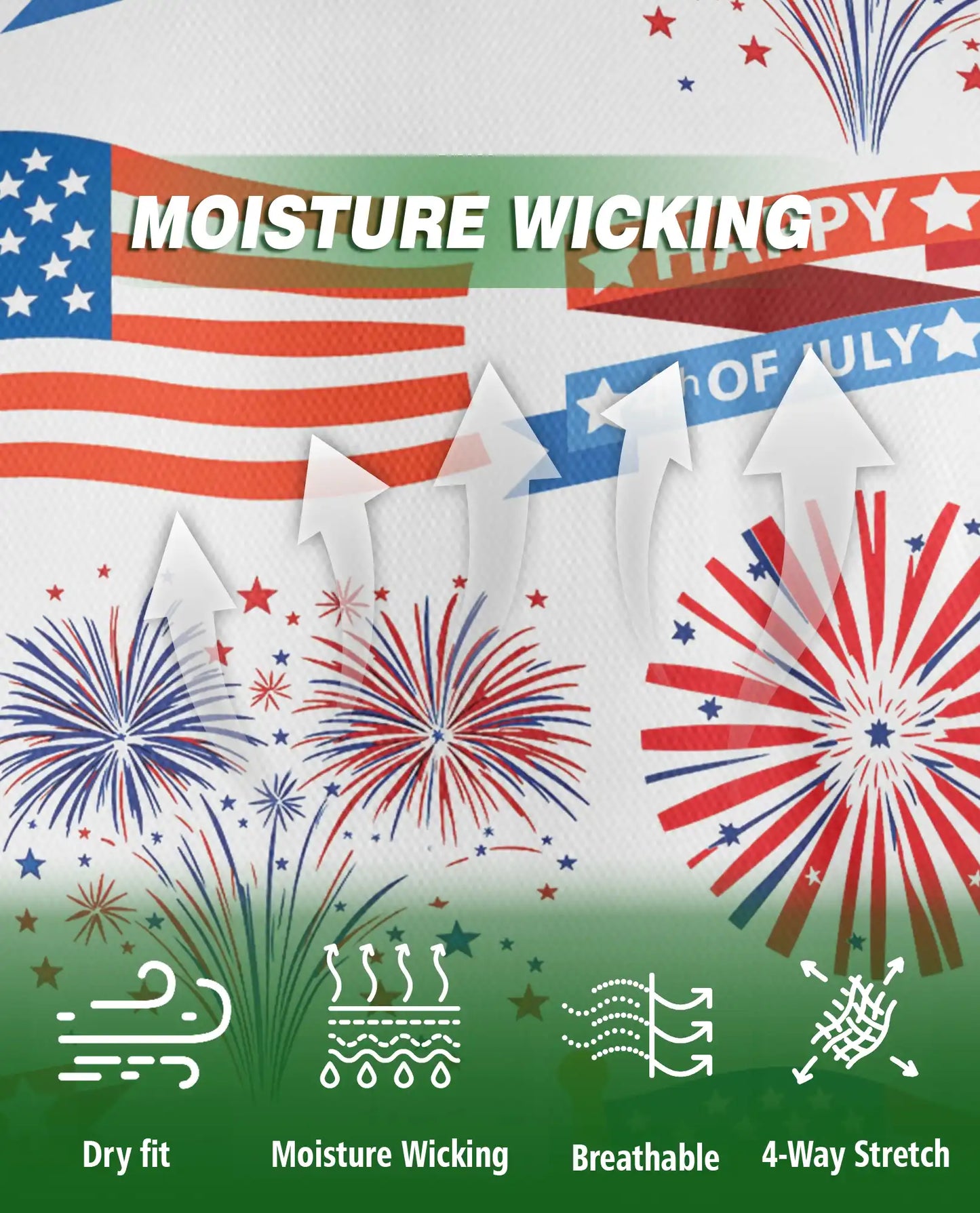 4th of July American Flag Fireworks Polo Shirt | Azhobbyshop