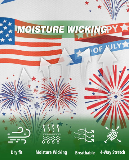 4th of July American Flag Fireworks Polo Shirt | Azhobbyshop