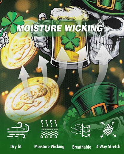 St. Patrick’s Day Skull Hawaiian Polo Shirt – Irish Beer Skeleton Shirt | Azhobbyshop