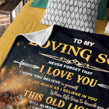 Personalized Son Blanket From Dad – Inspirational Lion Throw