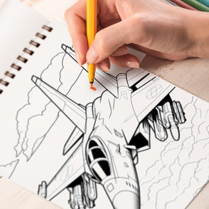 Retro Airplanes Spiral Bound Coloring Book, Immerse Yourself in 30 Retro Airplanes Coloring Pages for Airplanes Admirers to Experience the Wonder