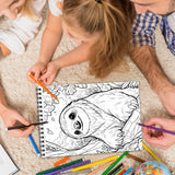 Sloth Spiral Bound Coloring Book, Adorable Sloths for a Relaxing and Cute Artistic Experience, Ideal for Animal Lovers and Those Seeking Calm