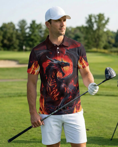 Mythical Fire Dragon Polo Shirt | Azhobbyshop