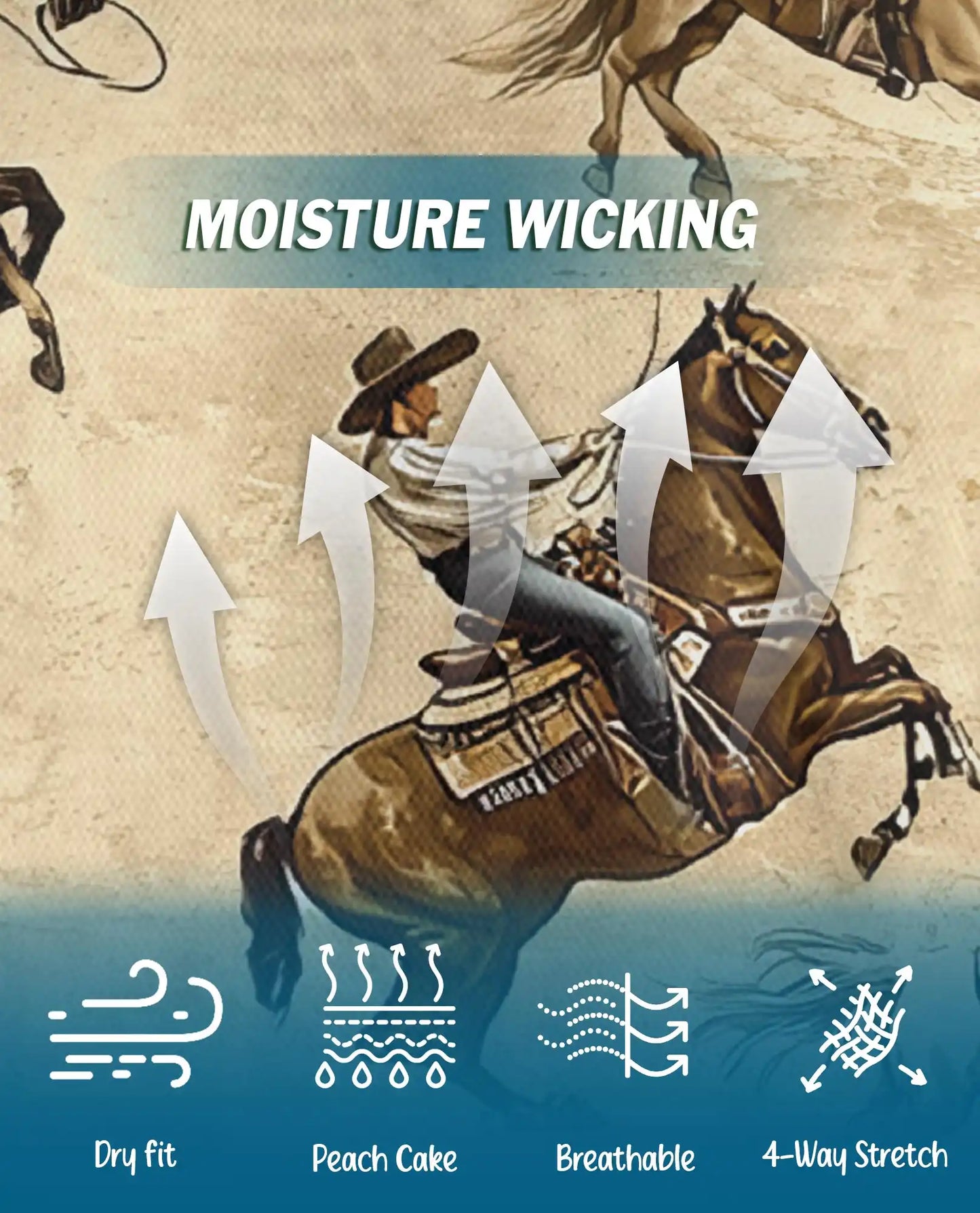 Brown Horse Western Cowboy Polo Shirt | Azhobbyshop