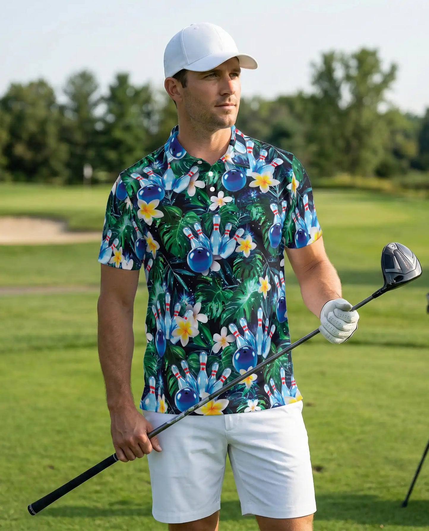 Bowling Tropical 3D Polo Shirt for Men – Floral Island Sport Style | Azhobbyshop