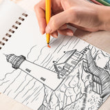 Lighthouse Spiral Boound Coloring Book: 30 Pages of the World of Coastal Beacons and Unleash Their Creativity