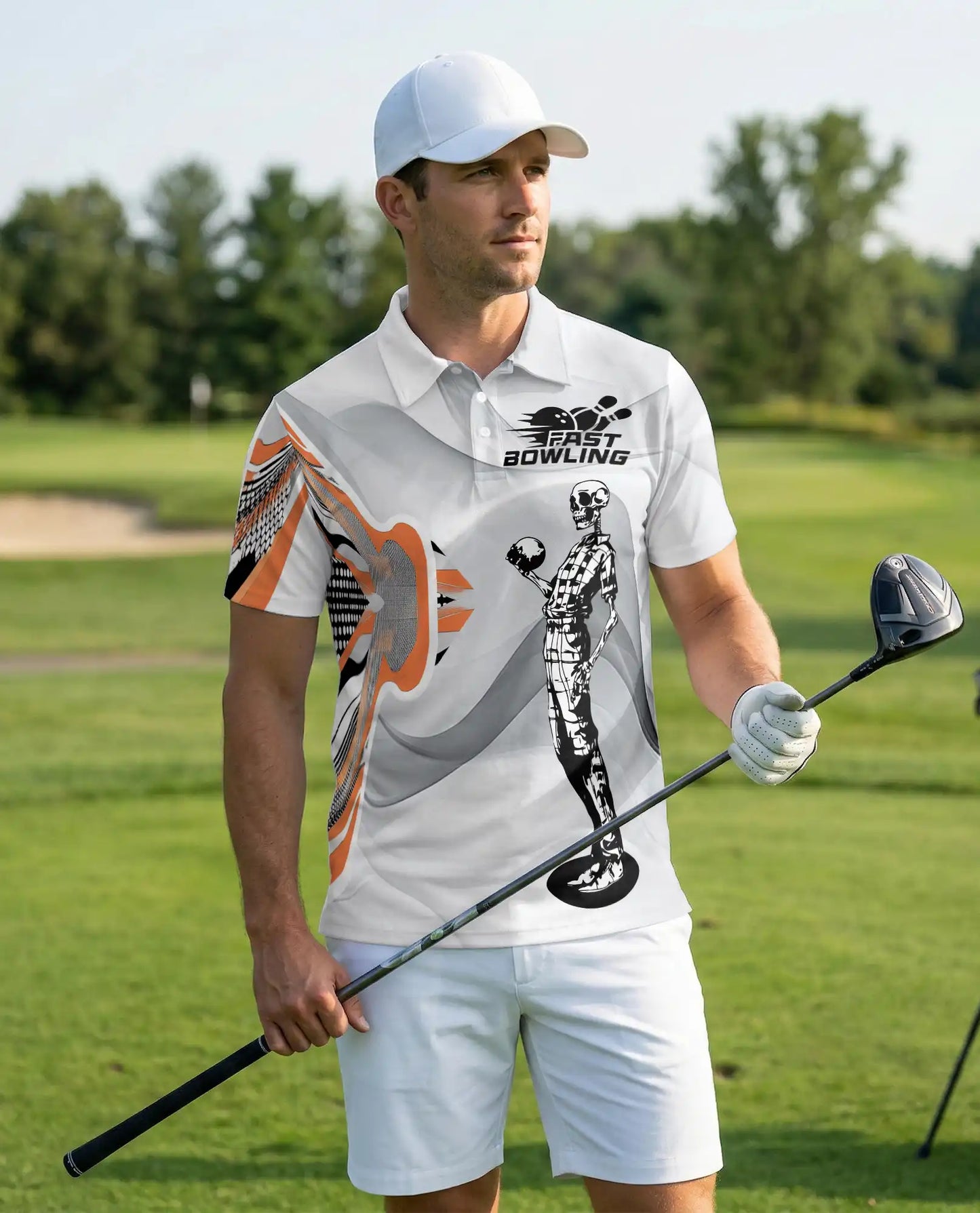 Skeleton Bowling Polo Shirt – Funny Skull Bowler Graphic | Azhobbyshop