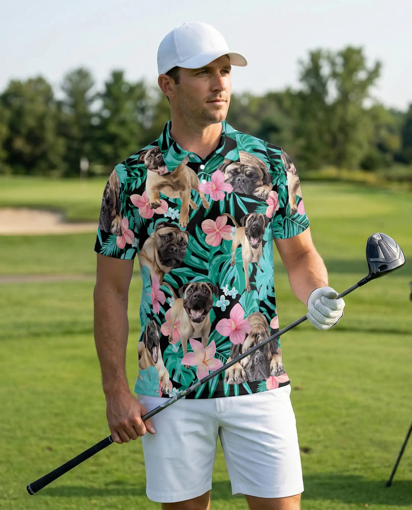 Bullmastiff Hawaiian Polo Shirt – Tropical Dog Lover Shirt | Azhobbyshop