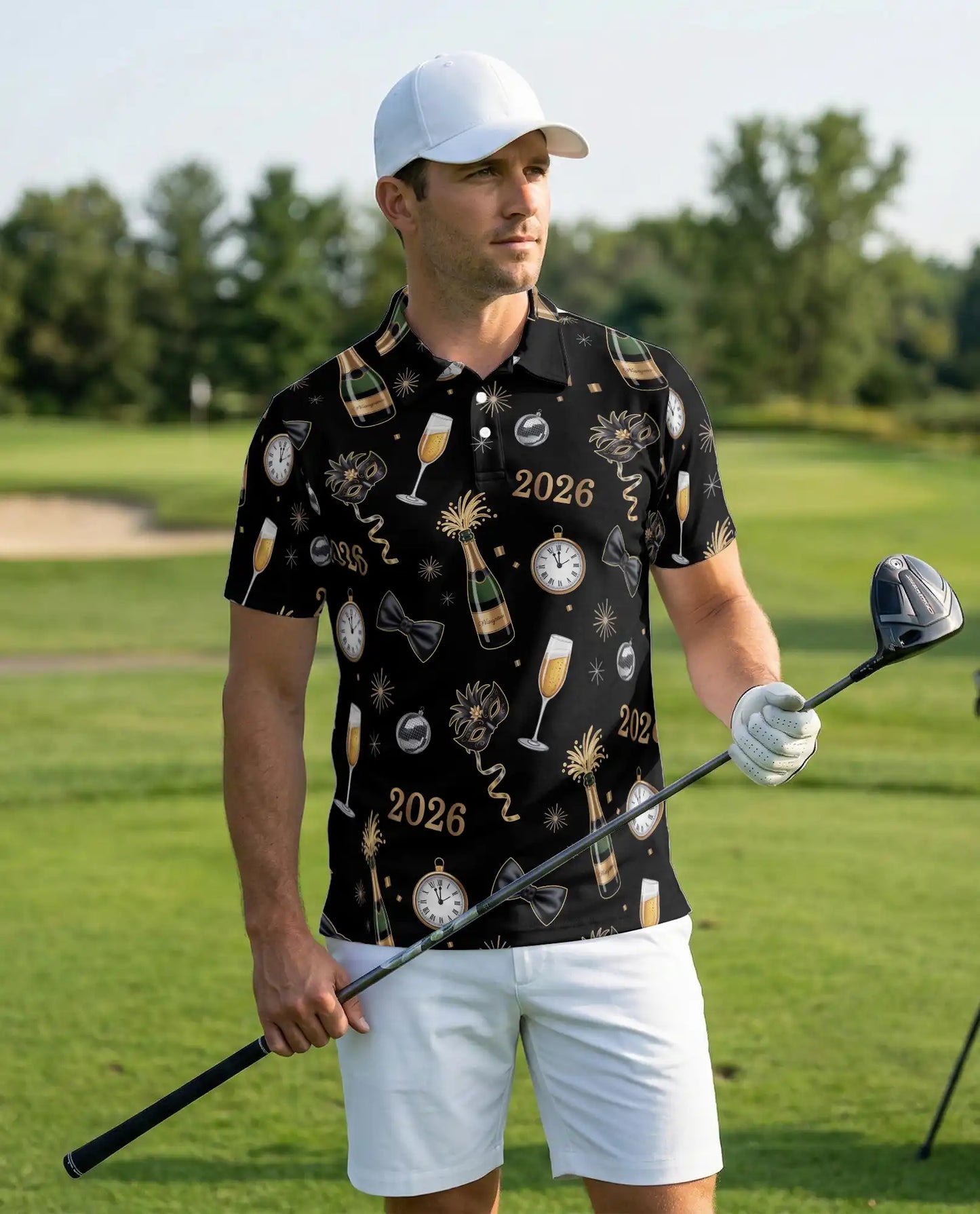 New Year 2026 Polo Shirt Champagne Party Celebration | Azhobbyshop