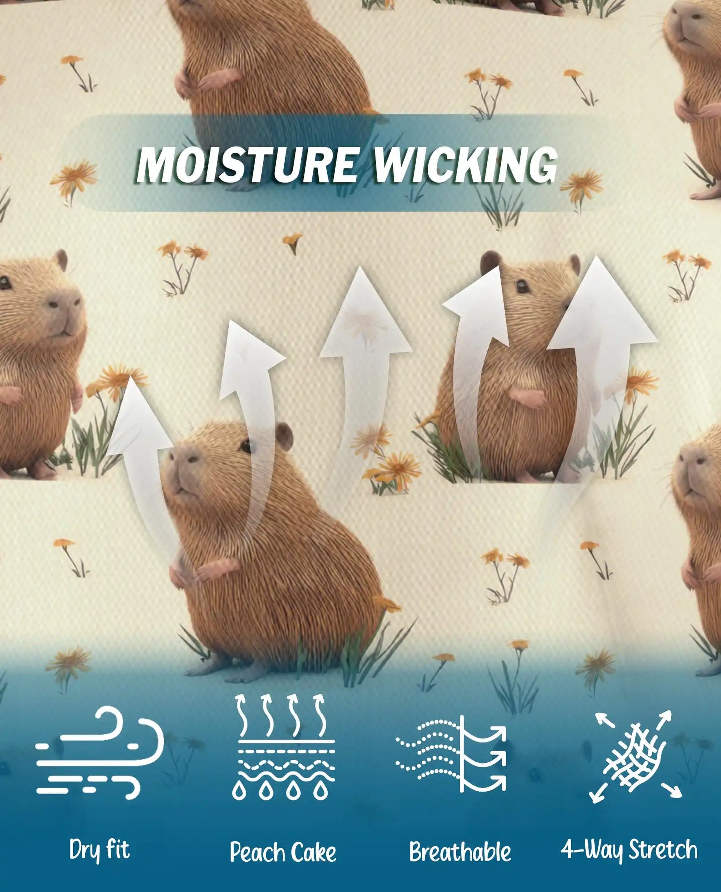 Cute Capybara 3D Polo Shirt for Men – Funny Animal Lover Gift | Azhobbyshop