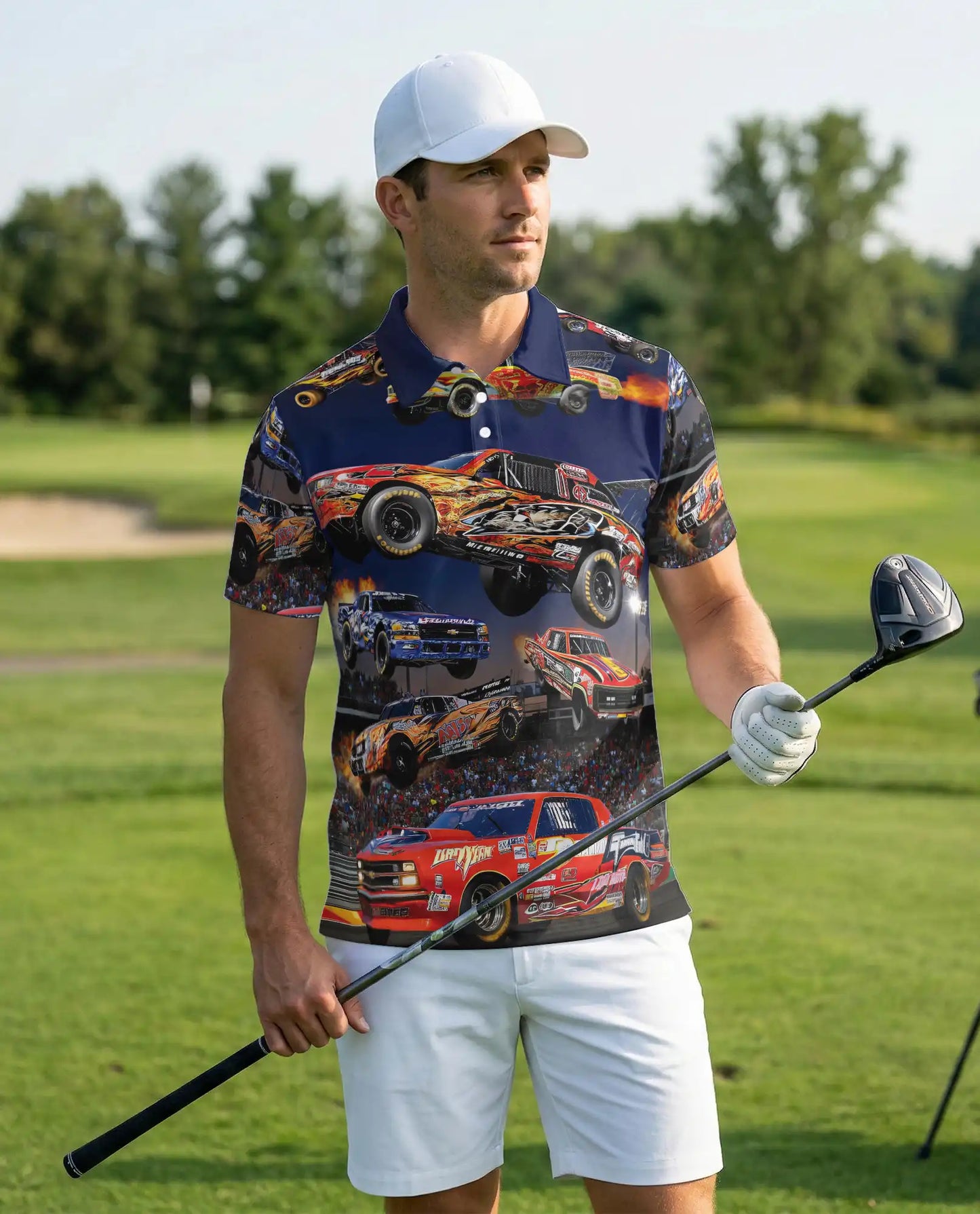 Dirt Track Racing Hawaiian Polo Shirt – Off Road Truck Racing Shirt | Azhobbyshop